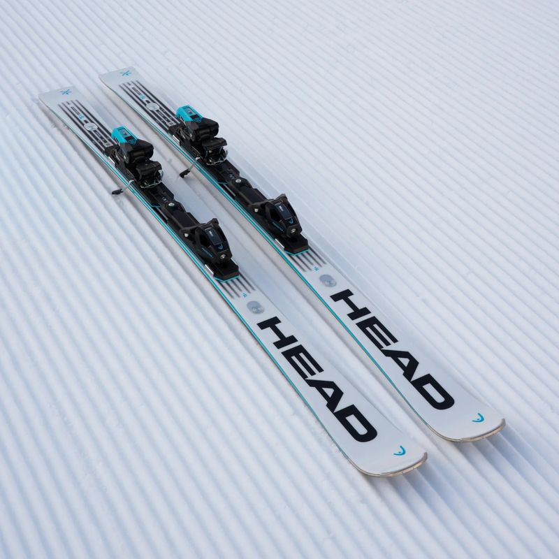 Downhill skis with bindings HEAD WC Rebels e.SLR LYT-PR + PR 11 GW white/blue 3