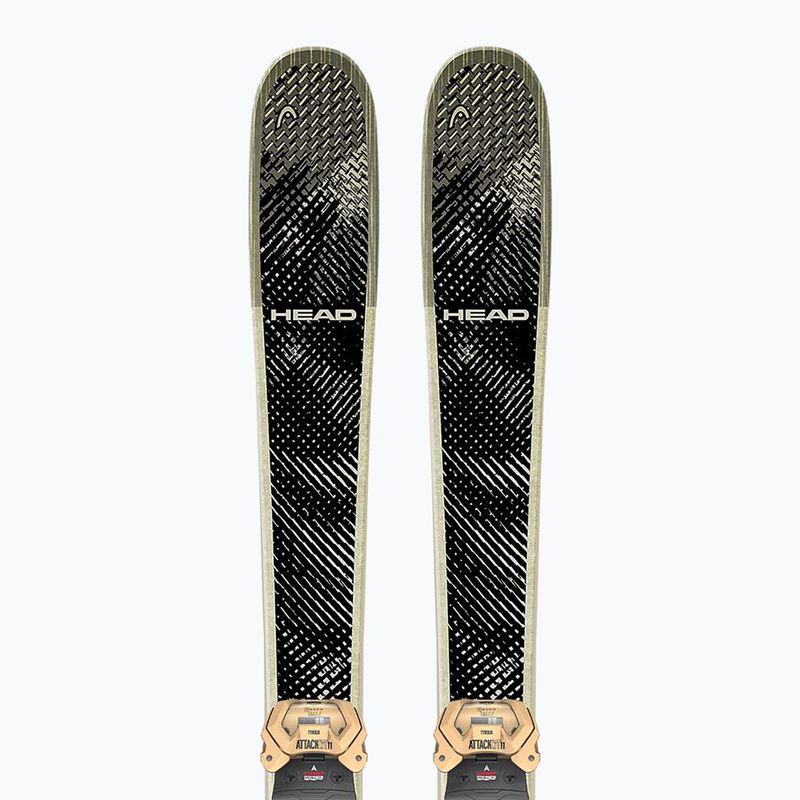 Kids’ downhill skis with bindings HEAD Kore Team SW + Attack LYT 11 GW black/beige 5