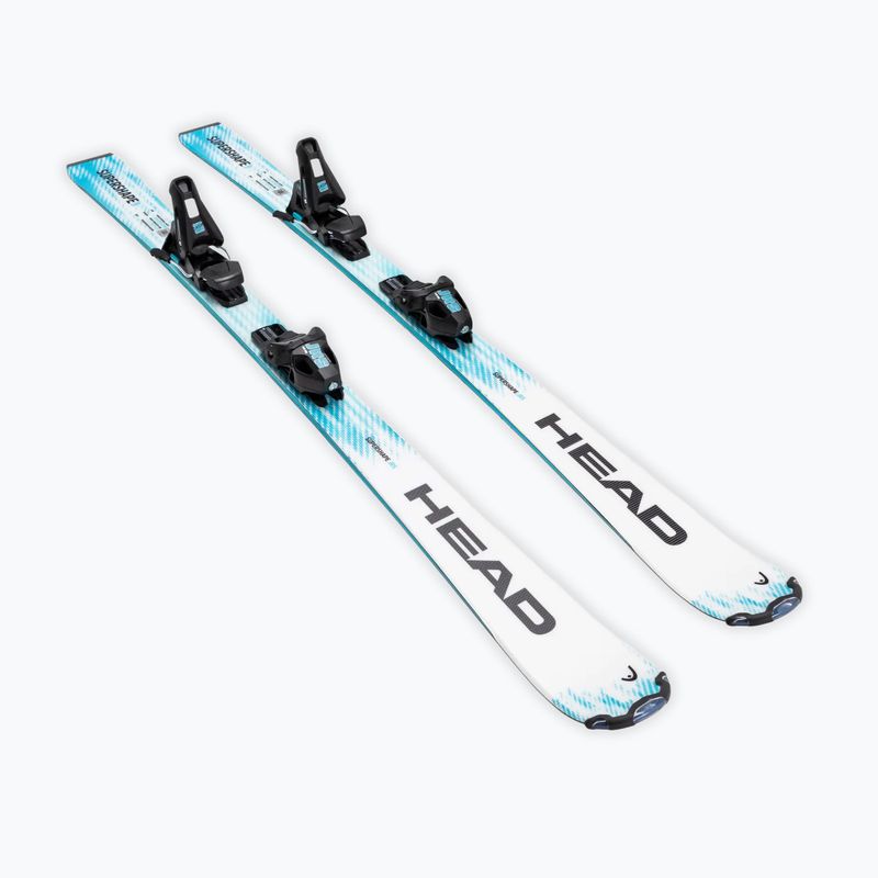 Kids’ downhill skis with bindings HEAD Supershape JRS + Jrs 7.5 GW CA white/blue 2