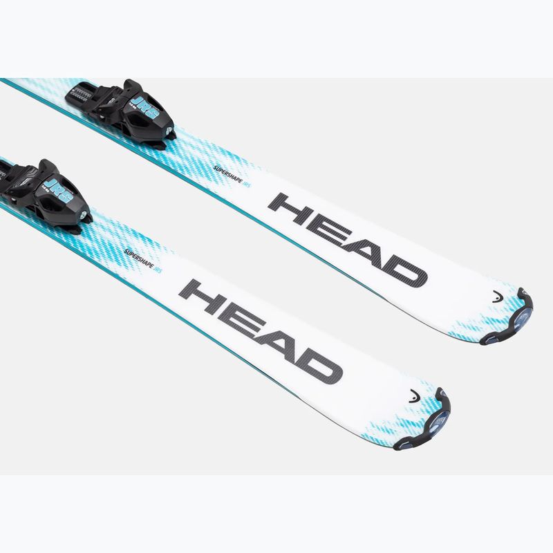 Kids’ downhill skis with bindings HEAD Supershape JRS + Jrs 7.5 GW CA white/blue 3