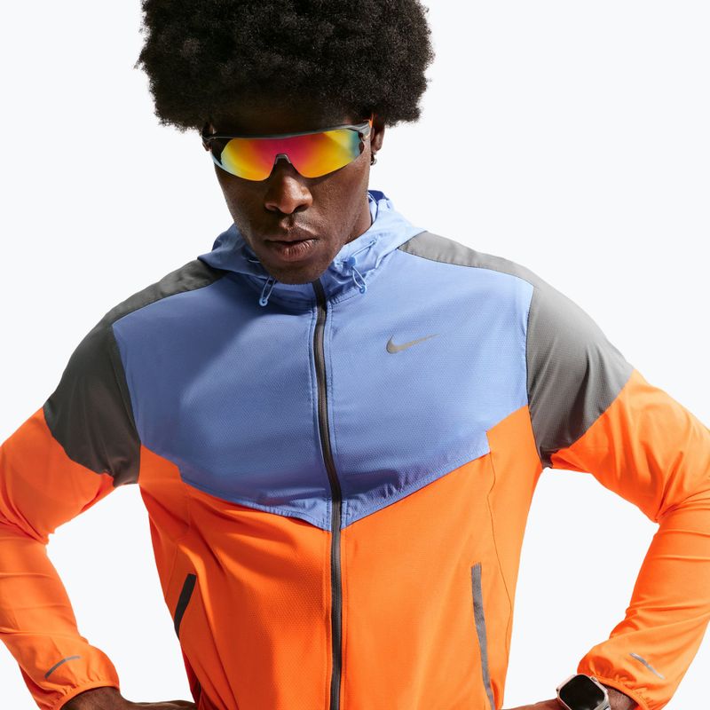 Men's running jacket Nike Impossibly Light Windrunner total orange/royal pulse/smoke grey 5