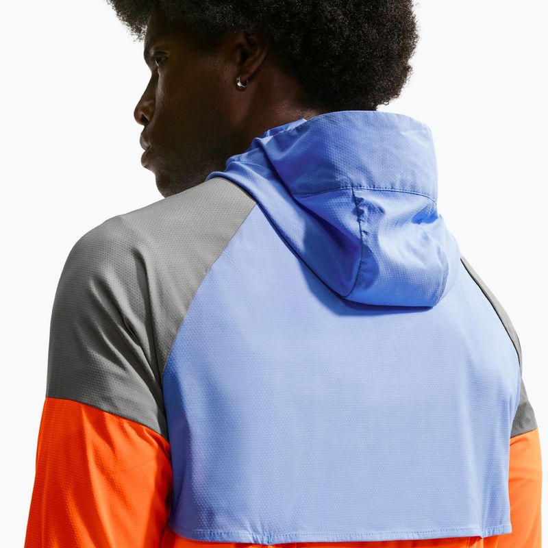 Men's running jacket Nike Impossibly Light Windrunner total orange/royal pulse/smoke grey 7