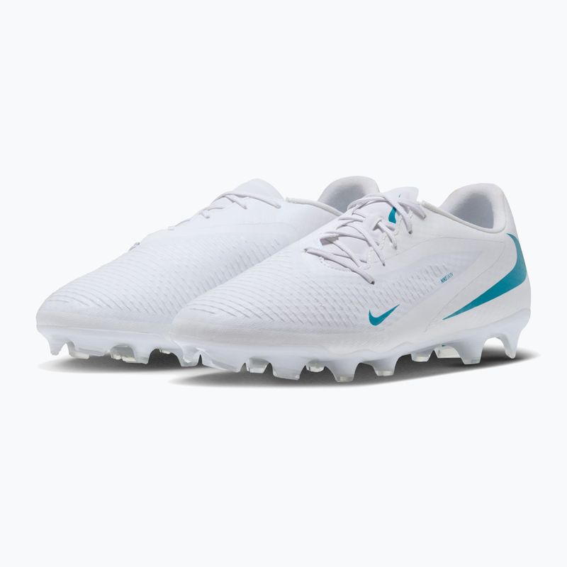 Men's football boots Nike Phantom 6 Low Academy FG/MG white/white/dusty cactus 3