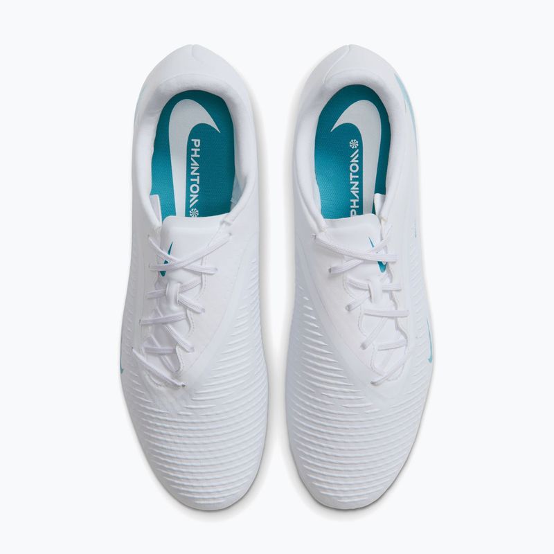 Men's football boots Nike Phantom 6 Low Academy FG/MG white/white/dusty cactus 4