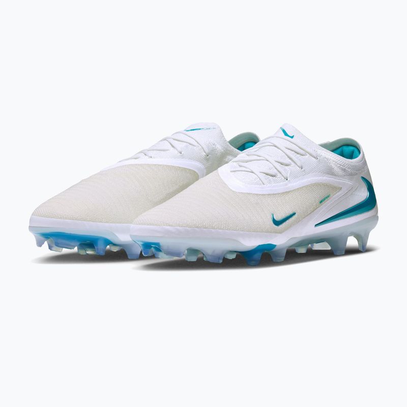 Men's football boots Nike Phantom 6 Low Elite FG white/white/dusty cactus 5
