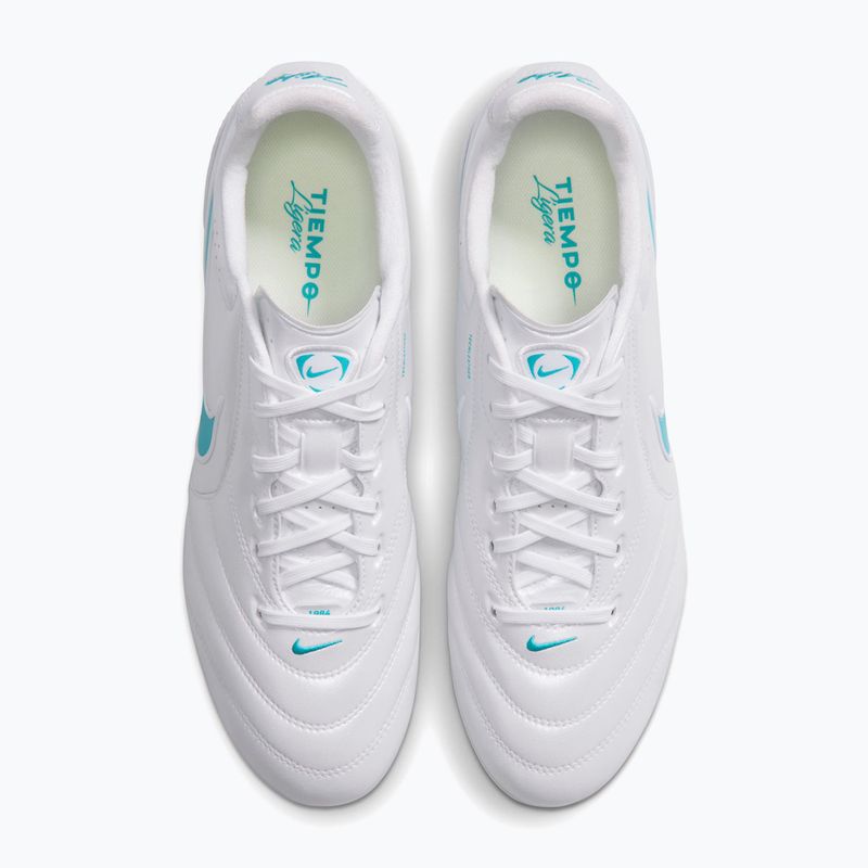 Men's football boots Nike Tiempo Ligera Pro FG white/white/energy 5