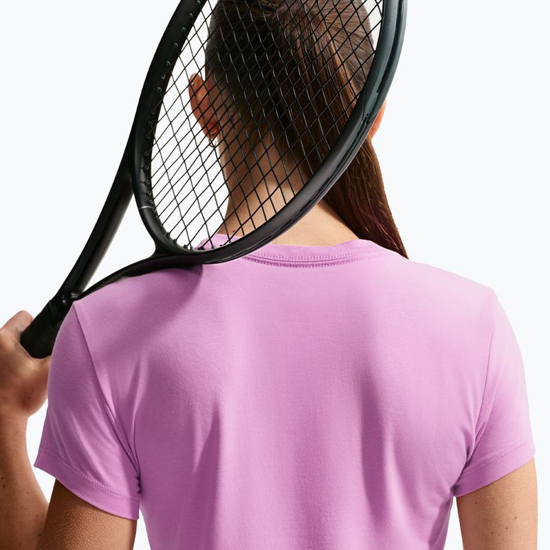 Women's tennis T-shirt Nike Court Heritage light magenta/pink foam 5