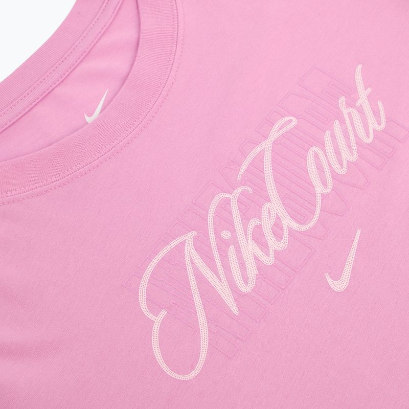 Women's tennis T-shirt Nike Court Heritage light magenta/pink foam 8