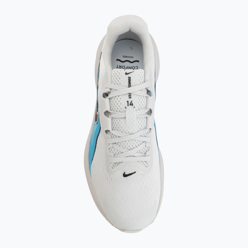 Men's running shoes Nike Downshifter 14 off white/light current blue/black 5