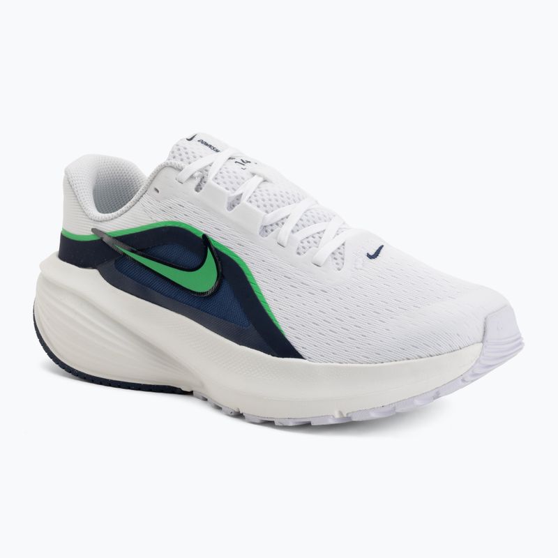 Men's running shoes Nike Downshifter 14 white/midnight navy/green spark