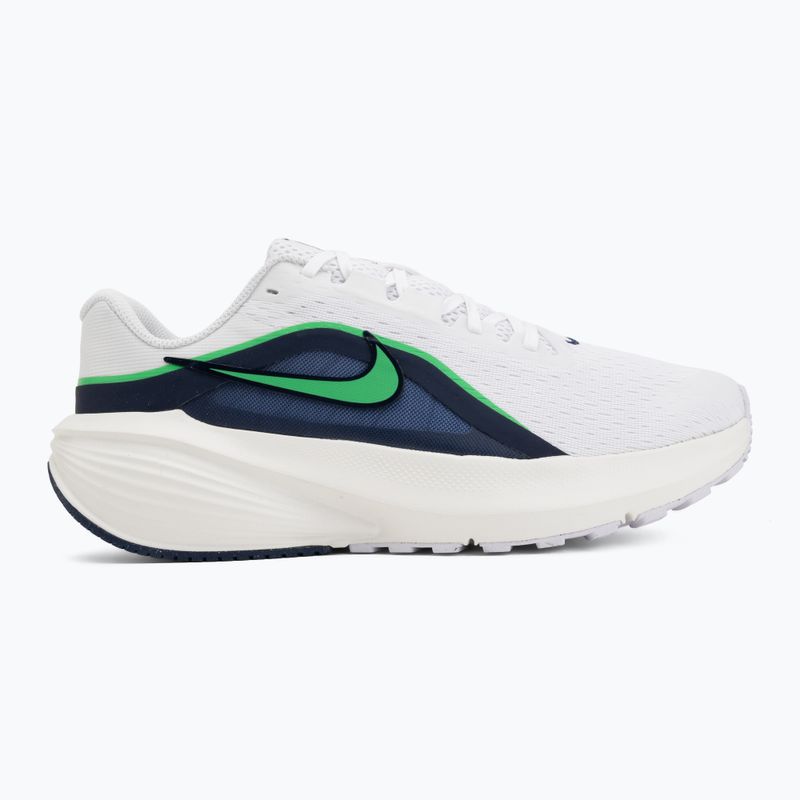 Men's running shoes Nike Downshifter 14 white/midnight navy/green spark 2