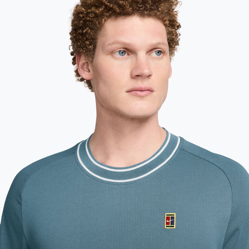 Men's tennis shirt Nike Court Heritage smokey blue 3