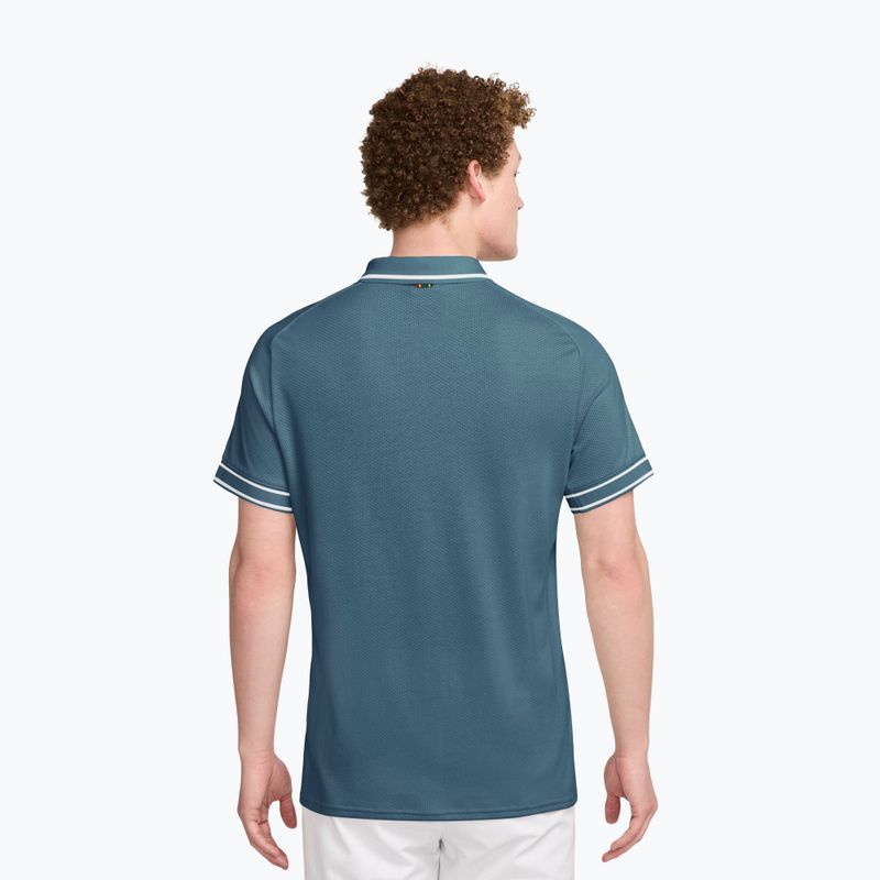 Men's tennis shirt Nike Court Heritage smokey blue/smokey blue 2
