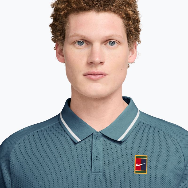 Men's tennis shirt Nike Court Heritage smokey blue/smokey blue 3