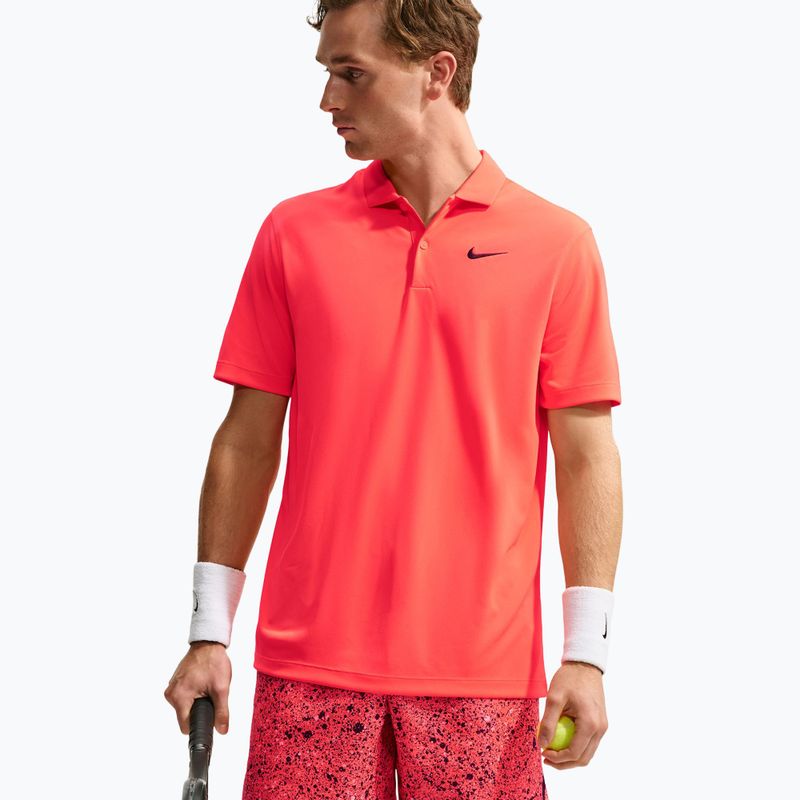 Men's tennis shirt Nike Court Dri-FIT Bright Crimson/Black