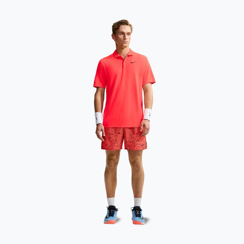 Men's tennis shirt Nike Court Dri-FIT Bright Crimson/Black 2