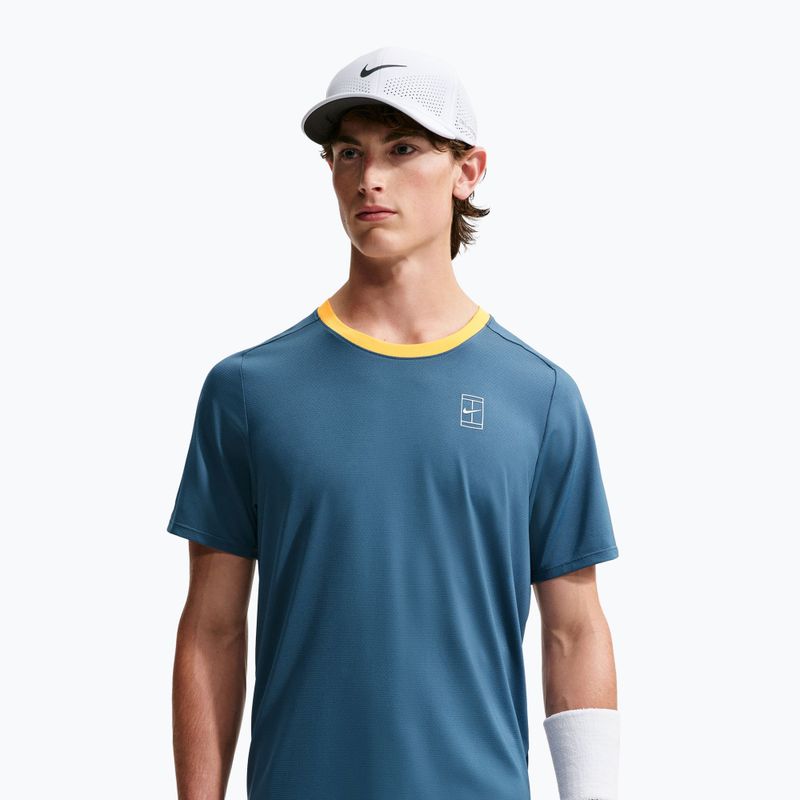 Men's T-shirt Nike Court Dri-Fit Advantage new slate/laser orange/white 4