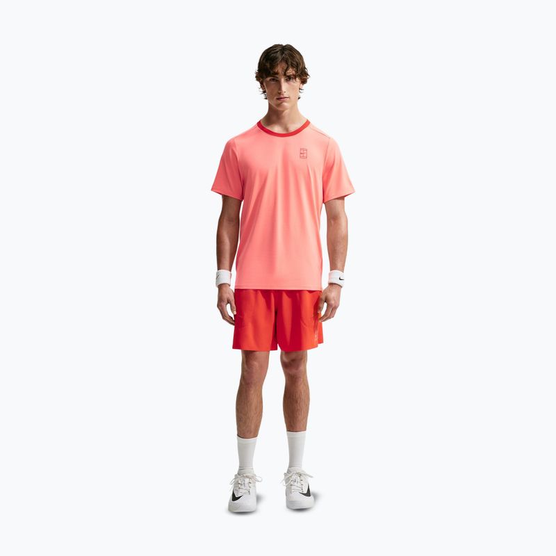 Men's T-shirt Nike Court Dri-Fit Advantage atomic pink/picante red/picante red 2