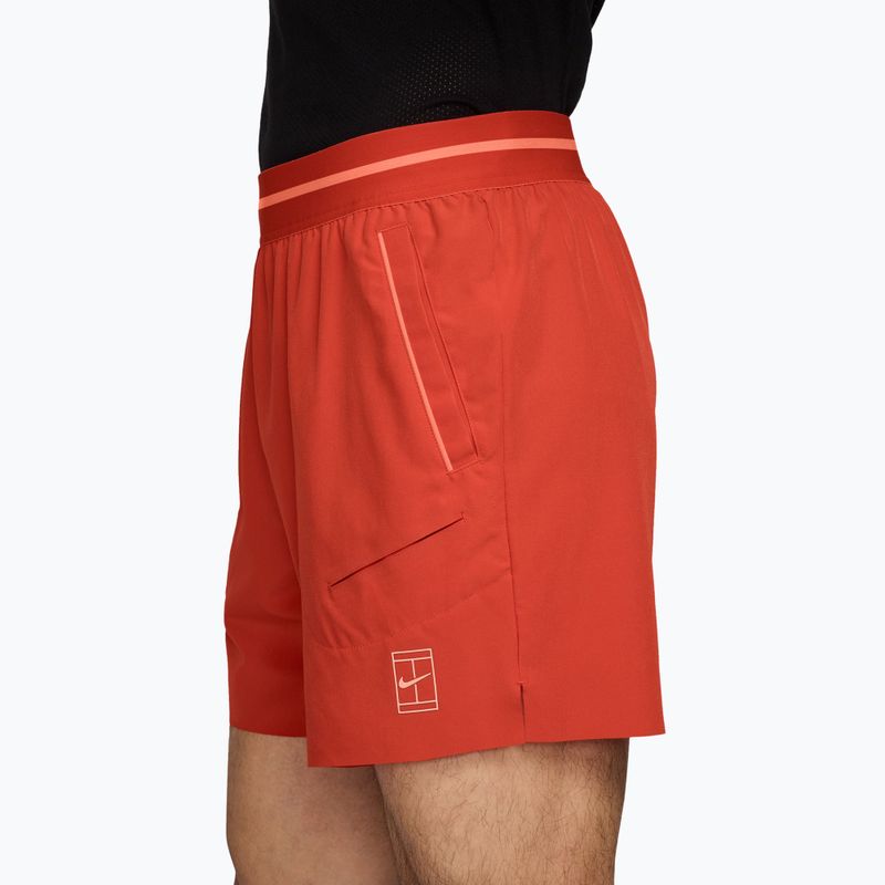 Men's tennis shorts Nike Court Dri-Fit Advantage 6" picante red/atomic pink/atomic pink 3