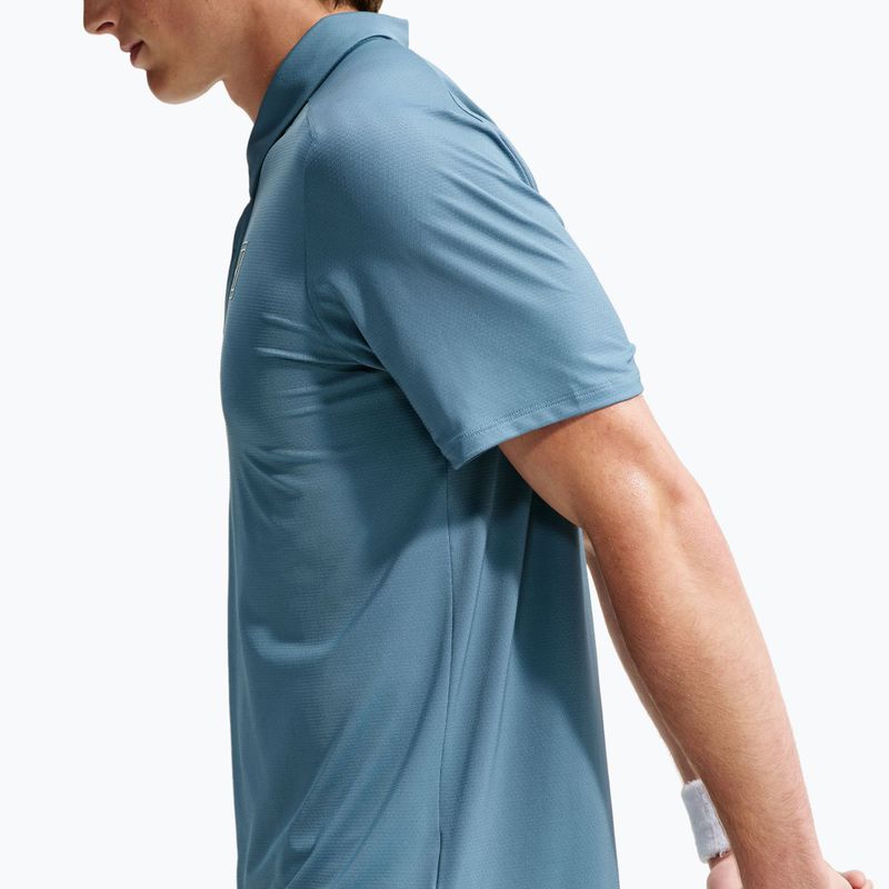 Men's tennis polo shirt Nike Court Dri-Fit Advantage smokey blue/white 5
