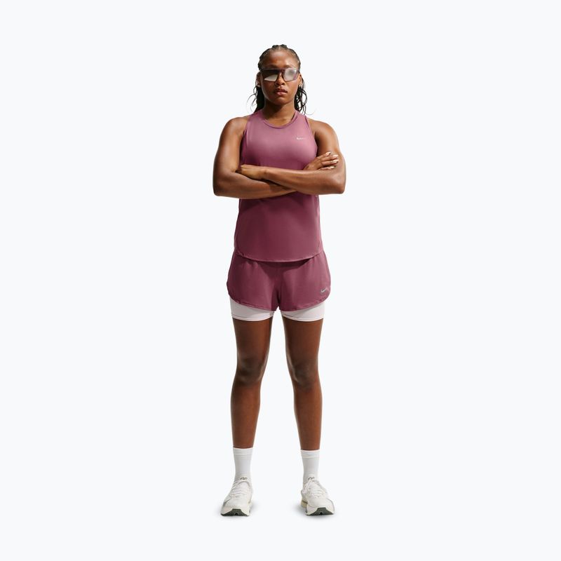 Women's running shorts Nike Flow pink smoke 2