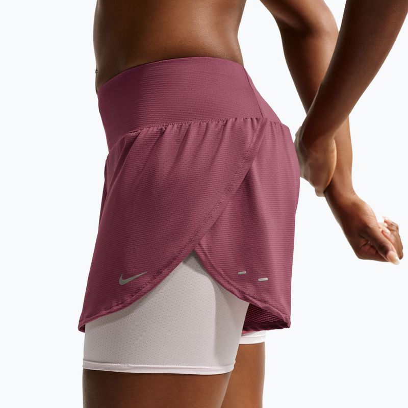 Women's running shorts Nike Flow pink smoke 5