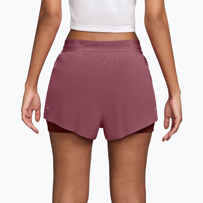 Women's running shorts Nike Swift Mid-Rise 2in1 pink smoke/mystic dates 2