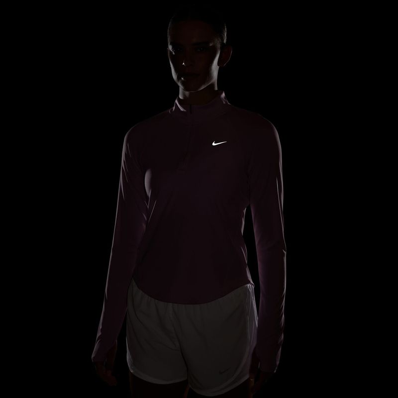 Women's running sweatshirt Nike Tempo Dri-Fit 1/4 Zip pink rise 7