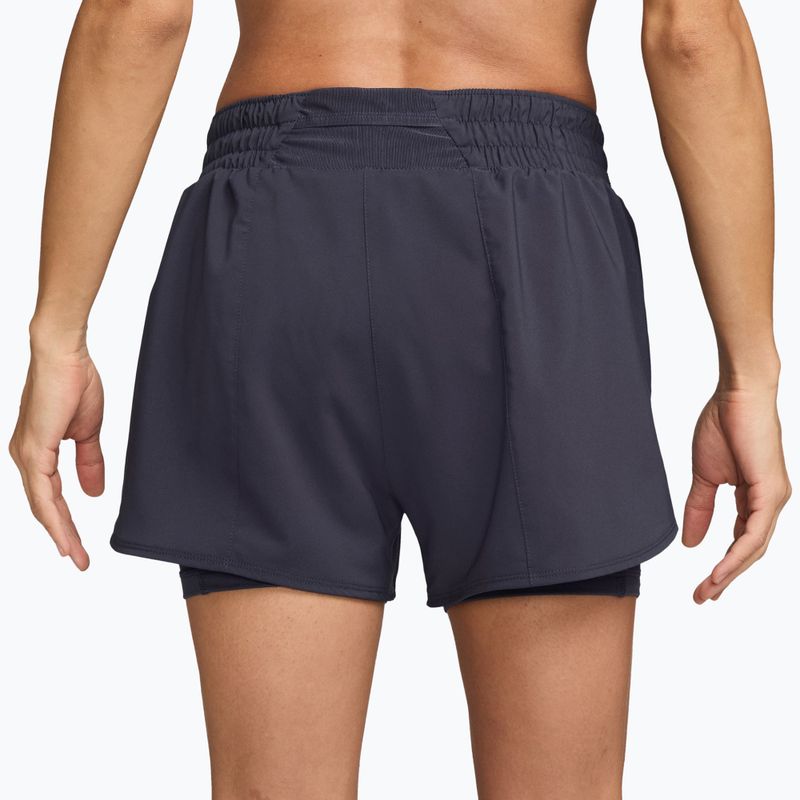 Women's shorts Nike One Dri-Fit High-Waisted 3" 2In1 gridiron/white 2
