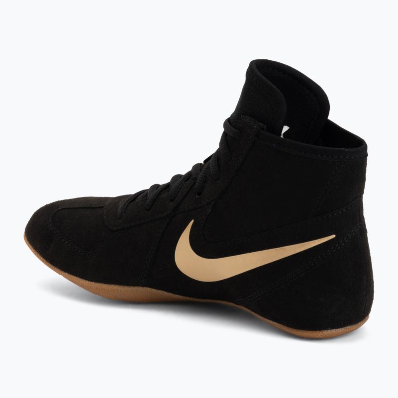 Wrestling shoes Nike Footsweep 2 black/metallic gold/gum light brown 3