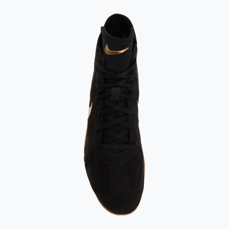Wrestling shoes Nike Footsweep 2 black/metallic gold/gum light brown 5