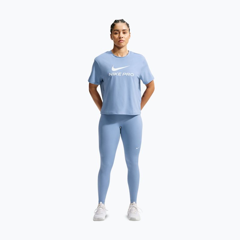 Women's leggings Nike Pro work blue/white 2