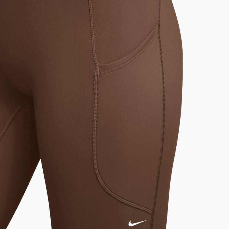 Women's training leggings Nike One High-Waisted 7/8 cacao wow/white 3