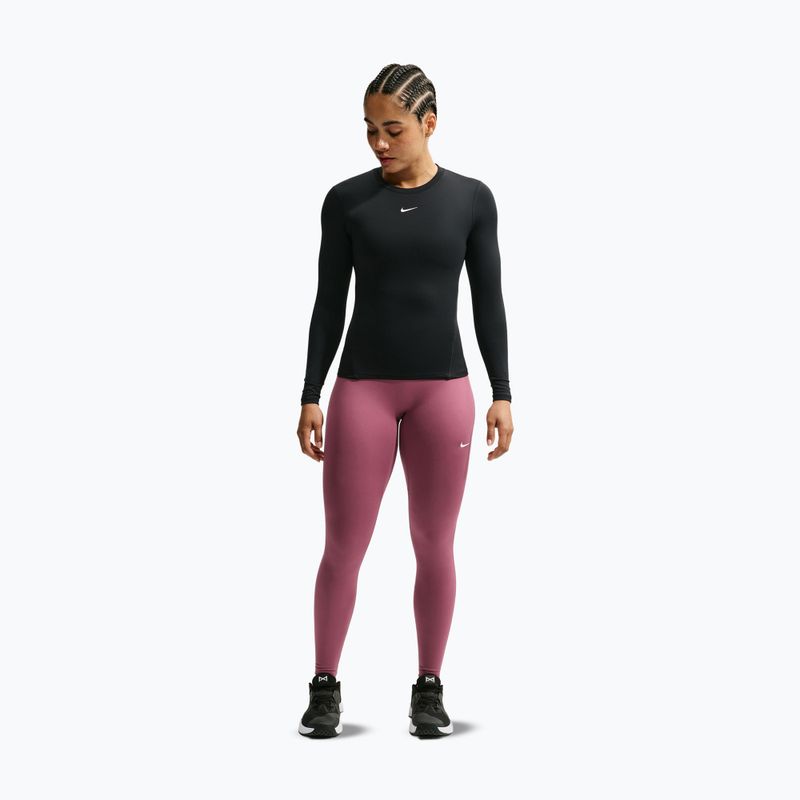 Women's training longsleeve Nike One Fitted black/white 2