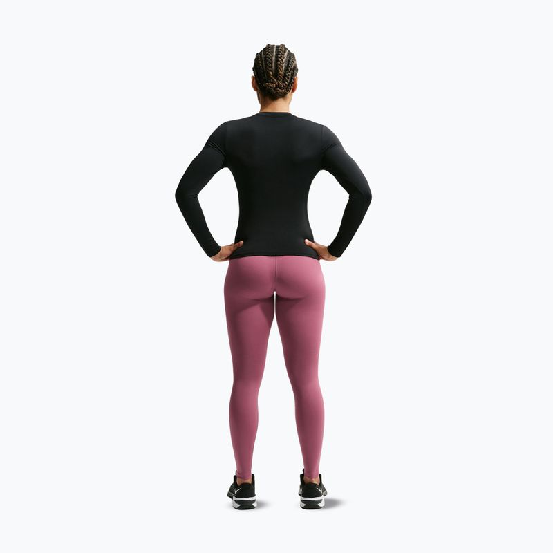 Women's training longsleeve Nike One Fitted black/white 3