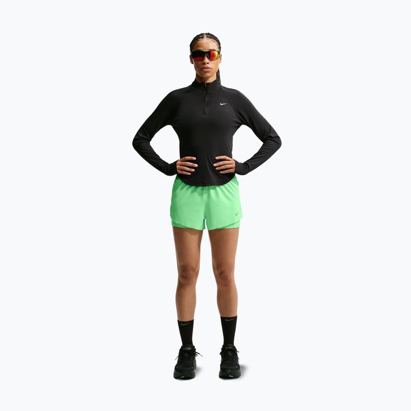 Women's running shorts Nike Swift Mid-Rise 2in1 illusion green 2