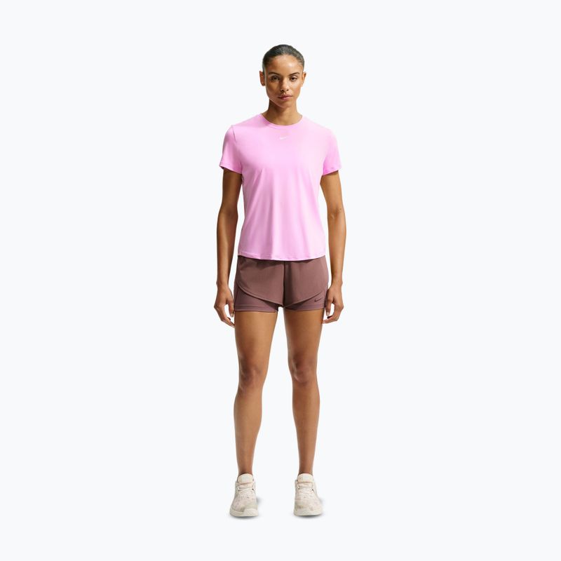 Women's training shirt Nike One Classic pink rise/white 2