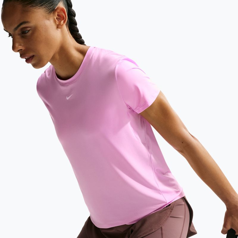 Women's training shirt Nike One Classic pink rise/white 5