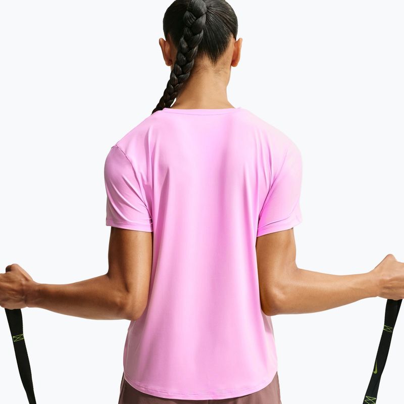 Women's training shirt Nike One Classic pink rise/white 6