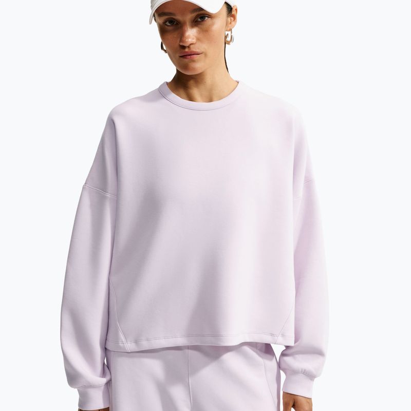 Women's training sweatshirt Nike 24.7 ImpossiblySoft Bleached Lilac/Platinum Violet