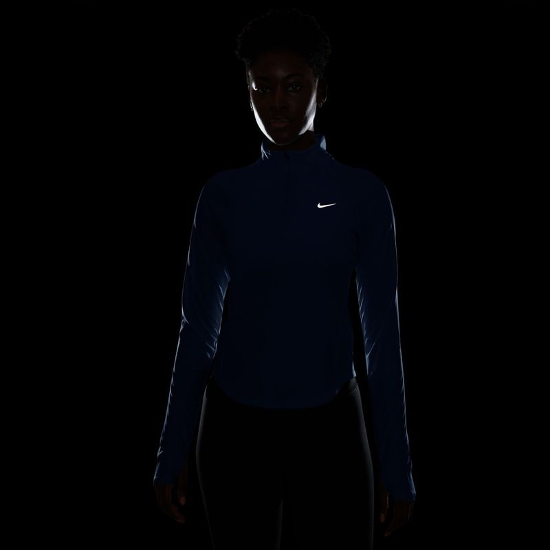 Women's running longsleeve Nike Tempo Swoosh Run Dri-Fit 1/4-Zip old royal/pink rise 4