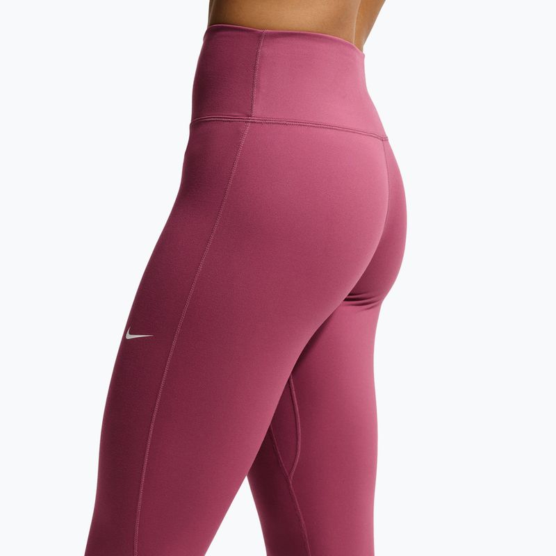 Women's leggings Nike One pink smoke/white 5