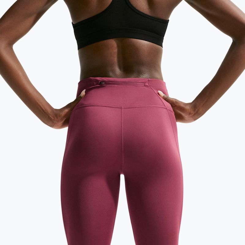 Women's leggings Nike Tempo Swoosh Run pink smoke/white 6