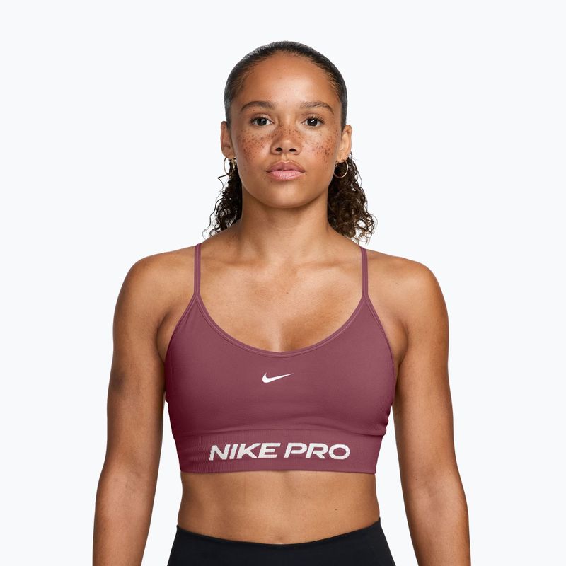 Training bra Nike Pro Seamless pink smoke/white