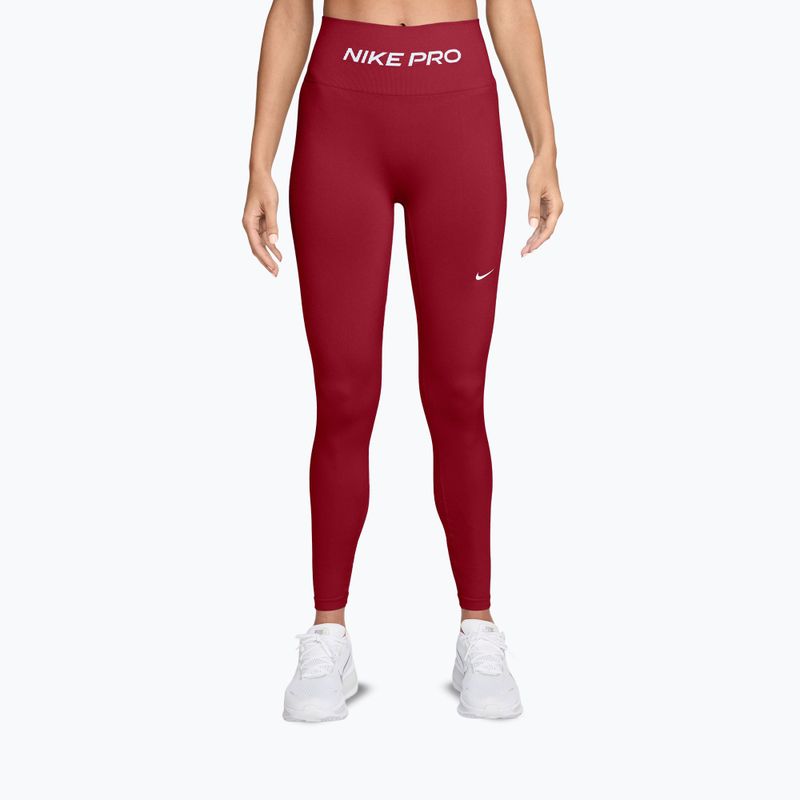 Women's leggings Nike Pro Seamless tough red/white