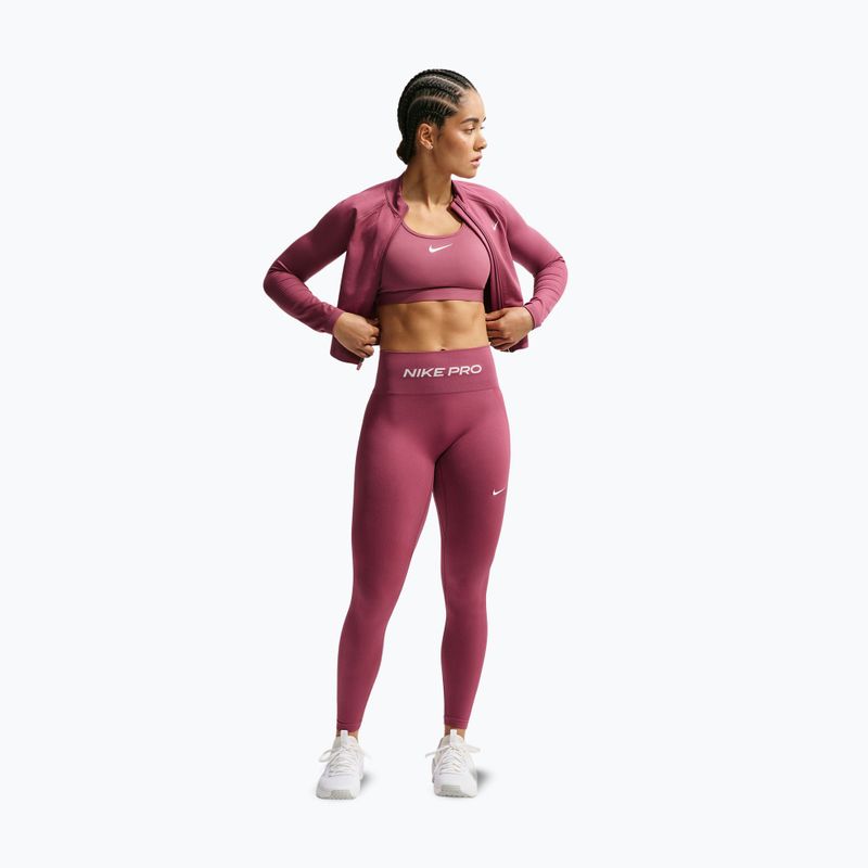 Women's leggings Nike Pro Seamless pink smoke/white 2
