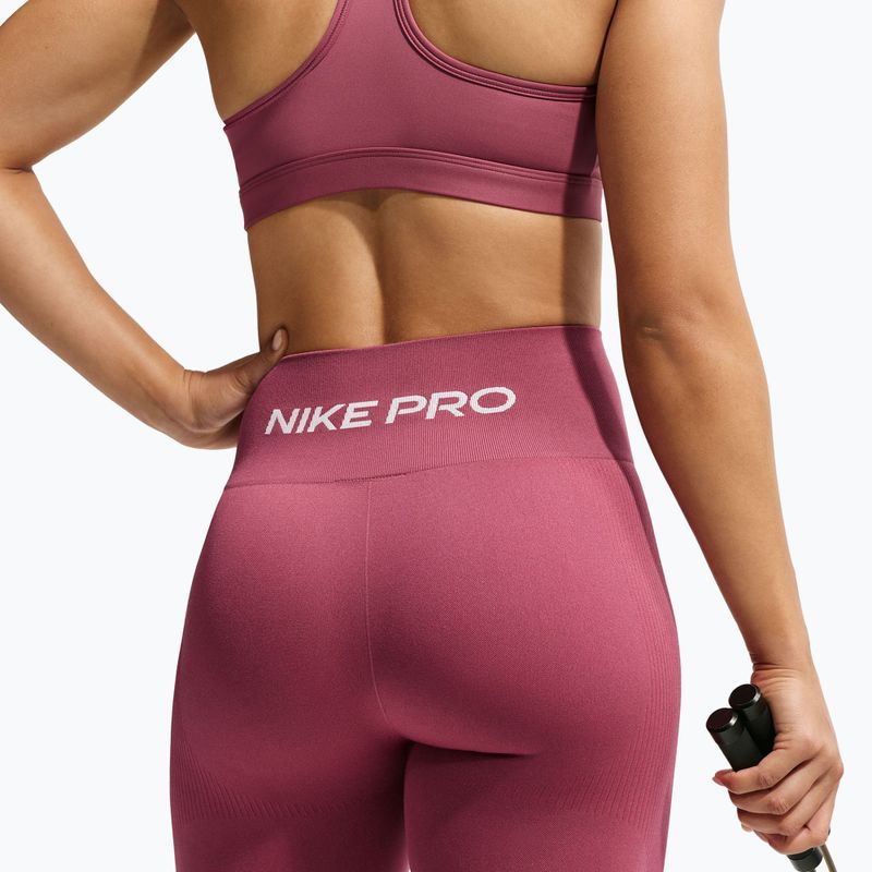 Women's leggings Nike Pro Seamless pink smoke/white 4