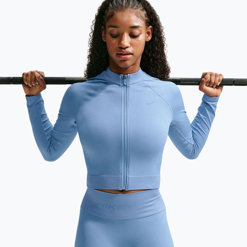 Women's training sweatshirt Nike Pro Seamless work blue 5