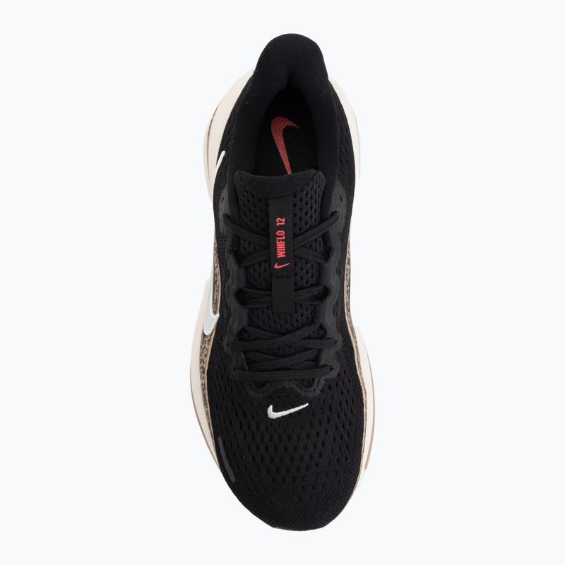 Women's running shoes Nike Winflo 12 black/british khaki/fusion red/sail 5