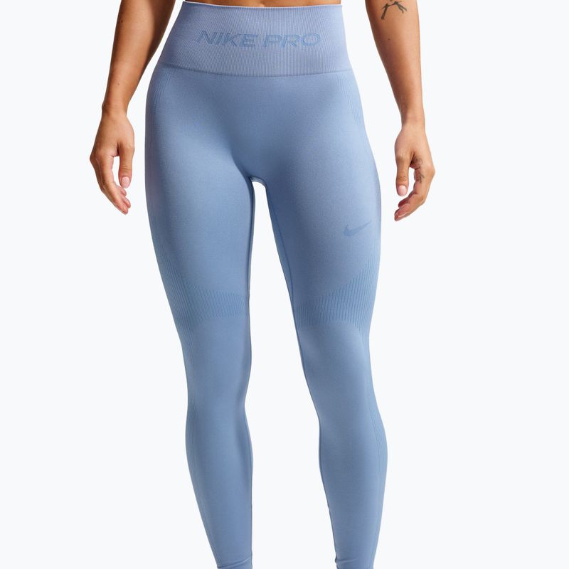 Women's leggings Nike Pro Seamless work blue 3